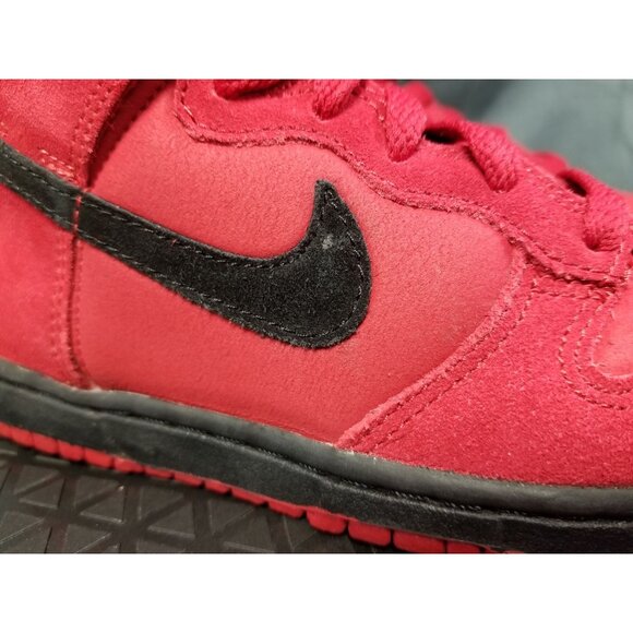 Nike Dunk High (PS) Sneakers Black Red Suede Size 13c Display NEW NO BOX ! - Picture 12 of 13